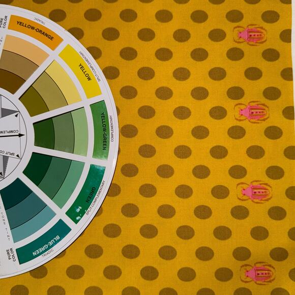 Alison Glass for Andover Fabrics | Ellipse | Scarab Dot | Yellow Gold - 1/2 Yard - Picture 3 of 6